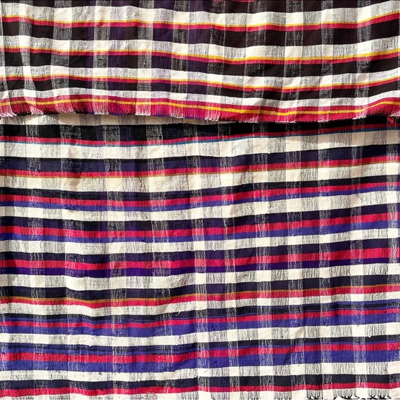 Multicolored Vintage Handwoven Moroccan Berber Blanket - Picture 6 of 8